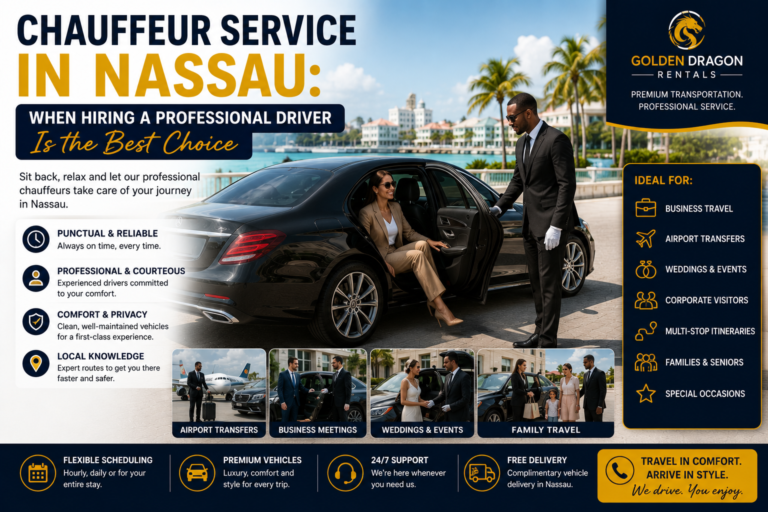 Read more about the article Chauffeur Service in Nassau: When Hiring a Professional Driver Is the Best Choice