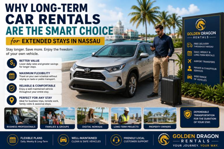 Read more about the article Why Long-Term Car Rentals Are the Smart Choice for Extended Stays in Nassau