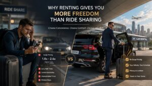 Read more about the article Benefits of Renting a Vehicle vs. Ride Sharing: A Smarter Transportation Solution for Modern Travelers