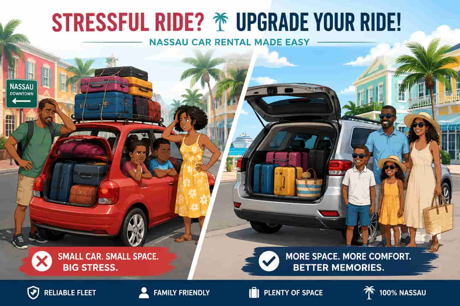 Read more about the article The Quiet Frustration of a Rental Car That Doesn’t Fit Your Nassau Plans