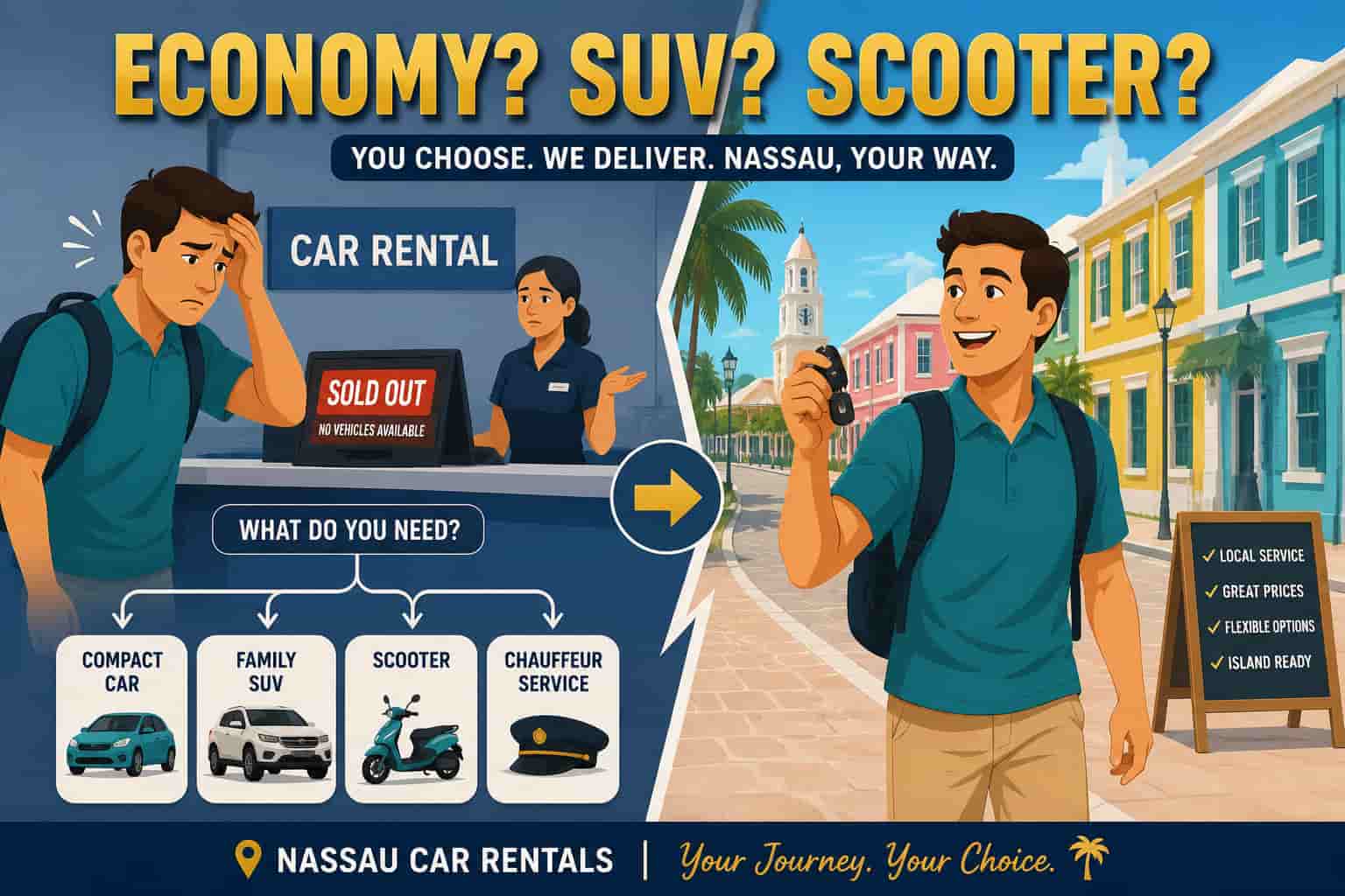 Read more about the article How to Walk Out of a Nassau Rental Counter Feeling Certain (Not Confused)